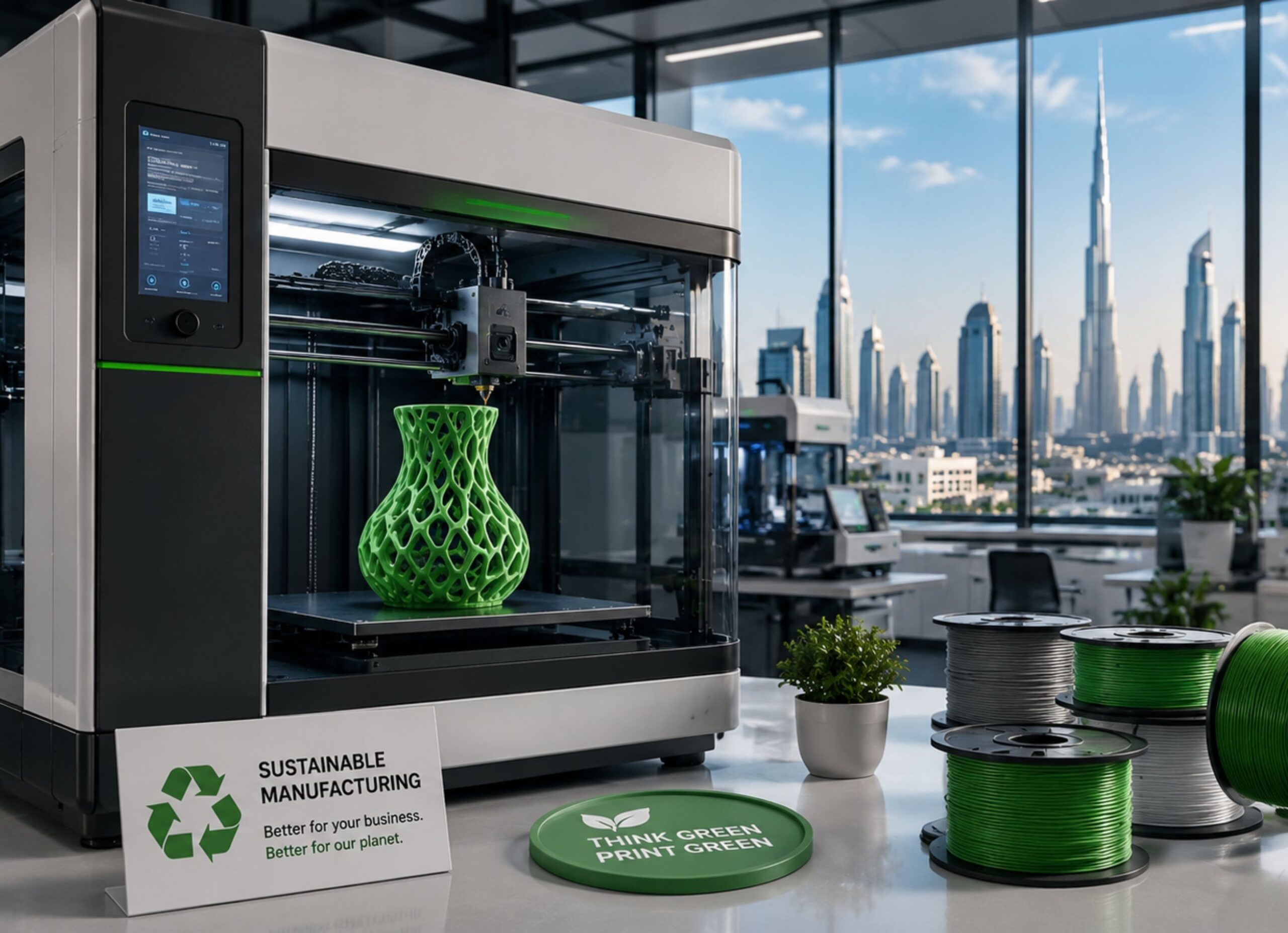 Sustainable 3D printing reducing material waste in the UAE